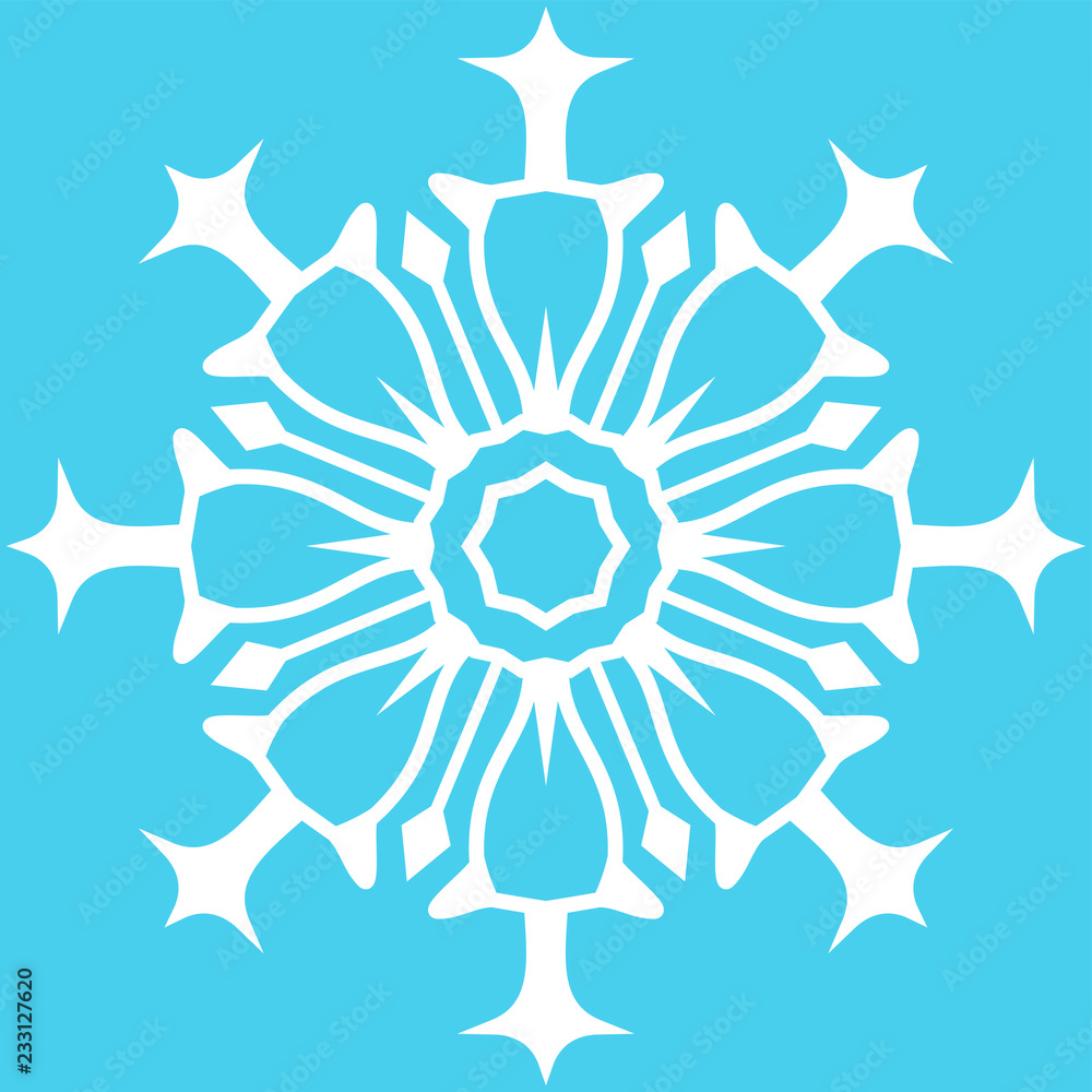 White Crystal of snow silhouette White Crystal of snow silhouette