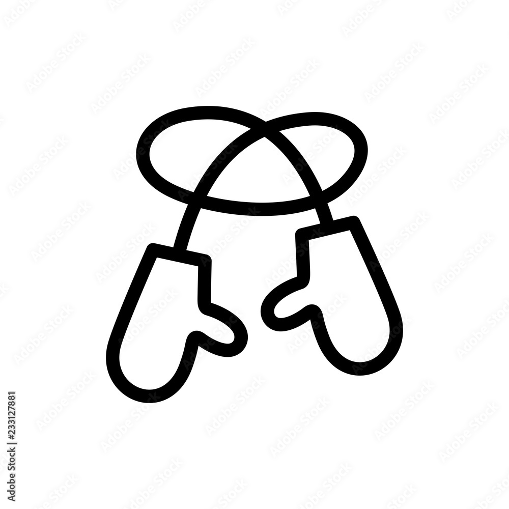 Children's mittens (gloves) with rope (string) Children's mittens (gloves) with rope (string)