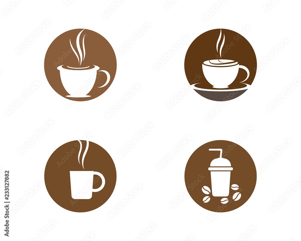 Obraz premium Coffee cup logo illustration