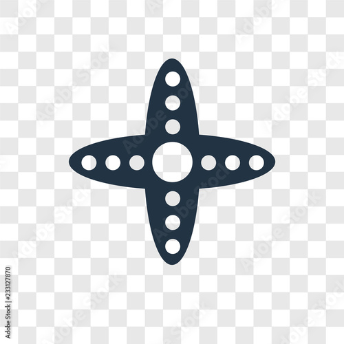 Starfish vector icon isolated on transparent background, Starfish transparency logo design