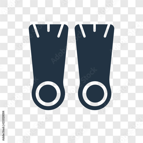 Flippers vector icon isolated on transparent background, Flippers transparency logo design