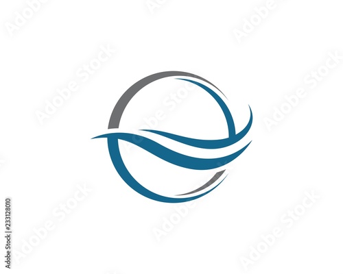 Water wave logo illustration