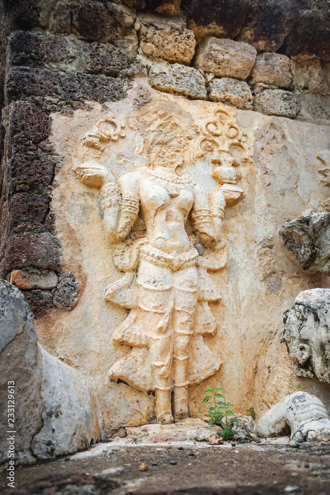 UNESCO World Heritage site Wat Chedi Si Hong in Sukhothai
