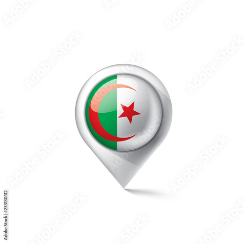 Algeria flag, vector illustration on a white background Free Download Algeria flag, vector illustration on a white background - GFXLoad