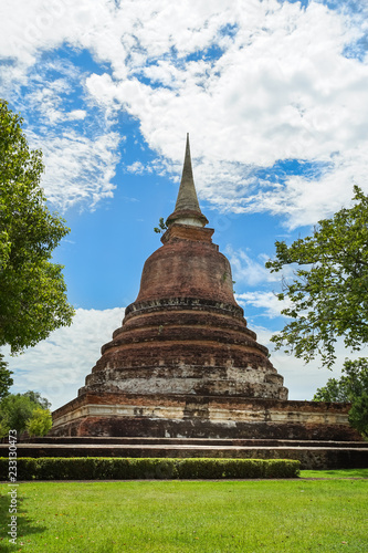 UNESCO World Heritage site Wat Chana Songkhram in Sukhothai.