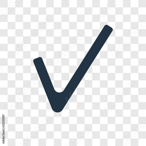 Correct vector icon isolated on transparent background, Correct transparency logo design