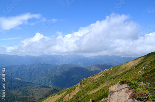 至仏山登山道からの風景