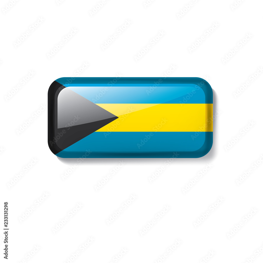 Bahamas flag, vector illustration on a white background Bahamas flag, vector illustration on a white background