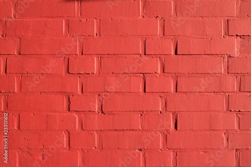 Hintergrund Ziegelsteinmauer rot gestrichen