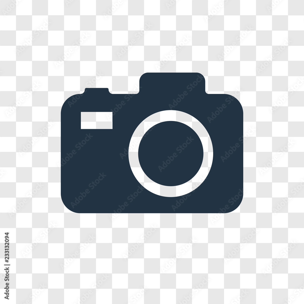 Photo camera vector icon isolated on transparent background, Photo camera  transparency logo design Stock Vector | Adobe Stock