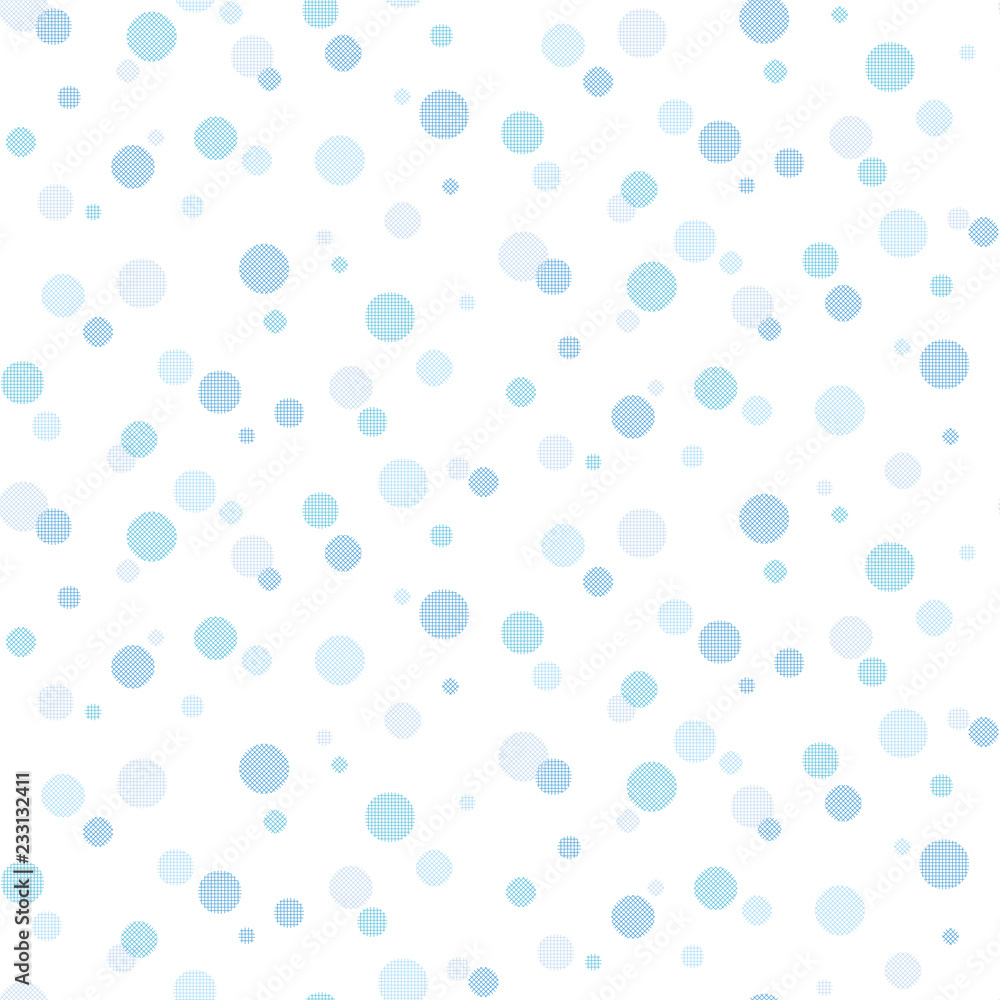 Pattern swatch, polka dots of grid (Blue).