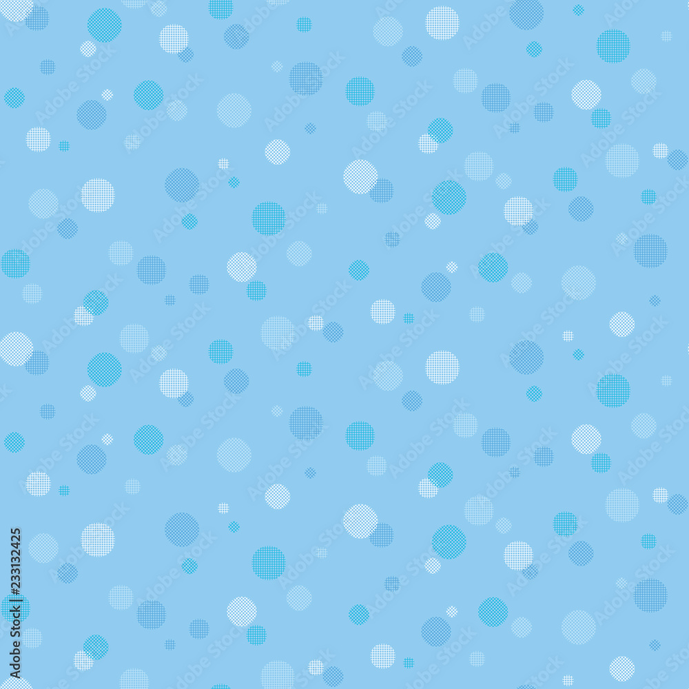 Pattern swatch, polka dots of grid (Blue).