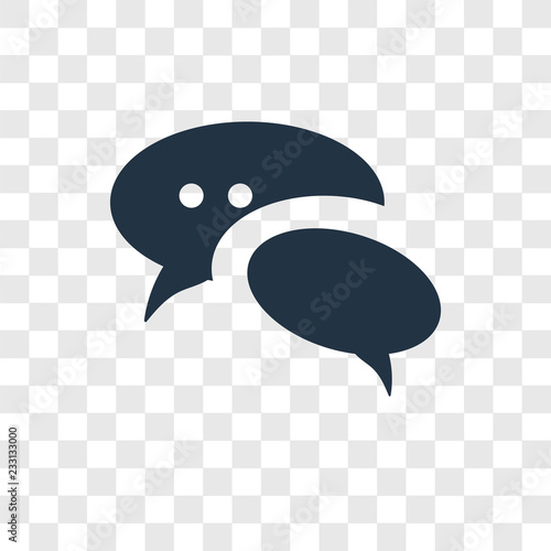 Chat vector icon isolated on transparent background, Chat transparency logo design