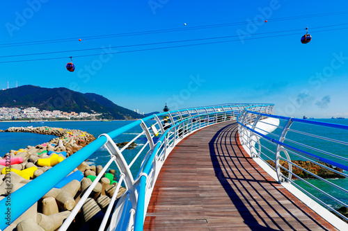 Busan Songdo Skywalk, the longest skywalk on the water in South Korea.