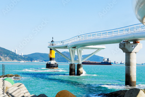 Busan Songdo Skywalk  the longest skywalk on the water in South Korea.