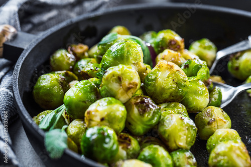 Fresh brussels sprouts photo