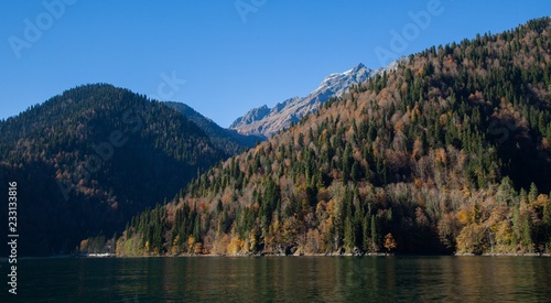 lake, mountain, landscape