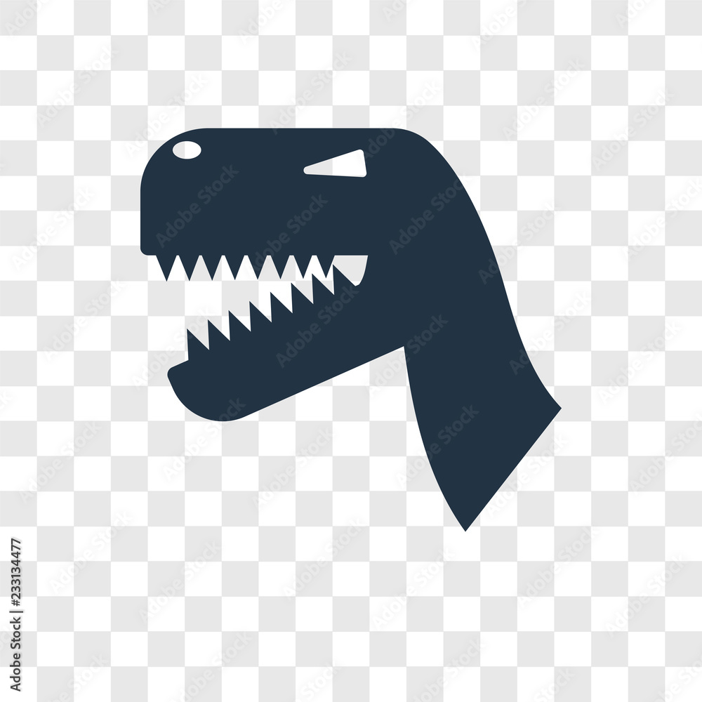 Dinosaur vector icon isolated on transparent background, Dinosaur  transparency logo design Stock Vector | Adobe Stock
