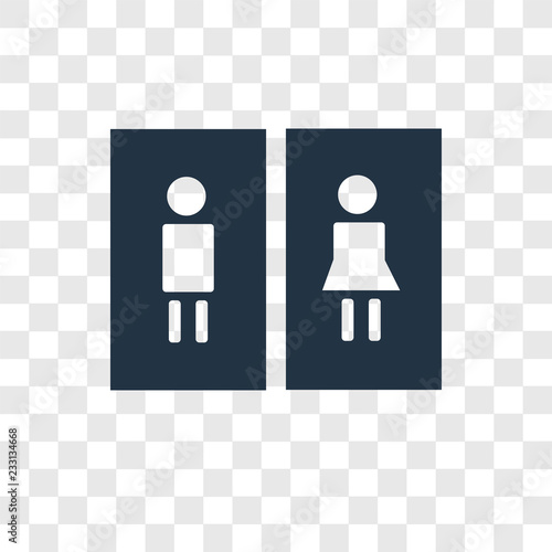 Restroom vector icon isolated on transparent background, Restroom transparency logo design photo