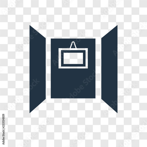 Exhibition vector icon isolated on transparent background, Exhibition transparency logo design