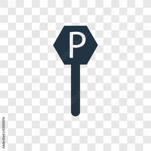 Parking vector icon isolated on transparent background, Parking transparency logo design