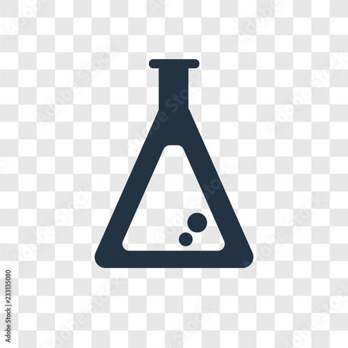 Flask vector icon isolated on transparent background, Flask transparency logo design