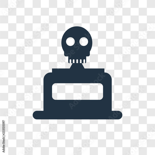 Skeleton vector icon isolated on transparent background, Skeleton transparency logo design