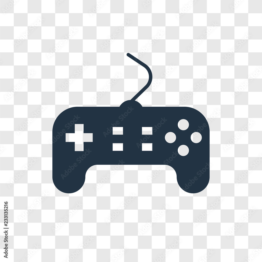 Game controller vector icon isolated on transparent background, Game controller transparency logo design