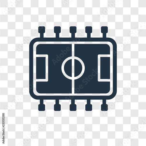Table football vector icon isolated on transparent background, Table football transparency logo design