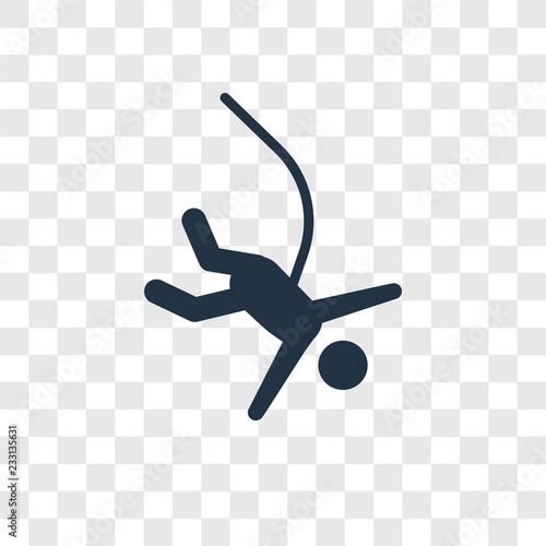 Bungee jumping vector icon isolated on transparent background, Bungee jumping transparency logo design