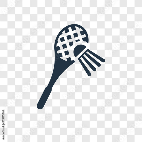 Badminton vector icon isolated on transparent background, Badminton transparency logo design