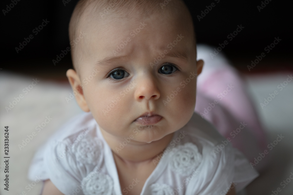 Drooling baby girl Drooling baby girl