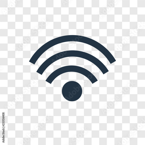 Wifi vector icon isolated on transparent background, Wifi transparency logo design