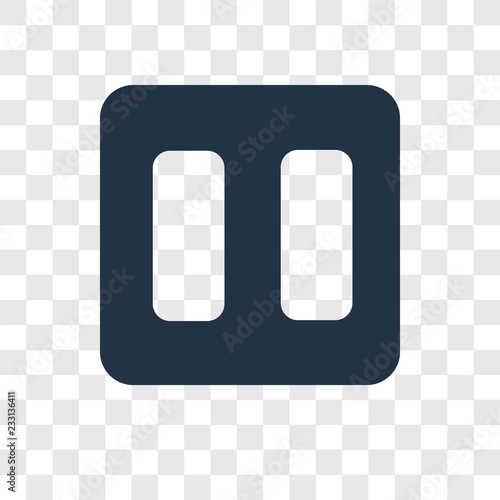 Pause vector icon isolated on transparent background, Pause transparency logo design