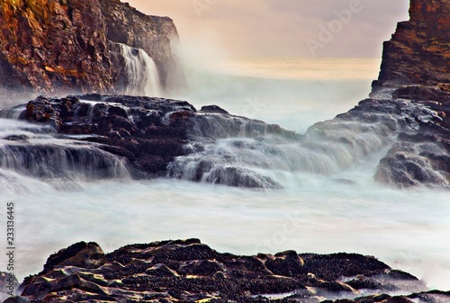 Sunset at Davenport Beach.