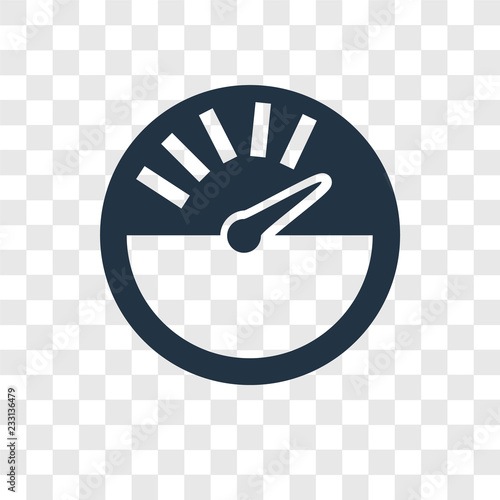 Speedometer vector icon isolated on transparent background, Speedometer transparency logo design