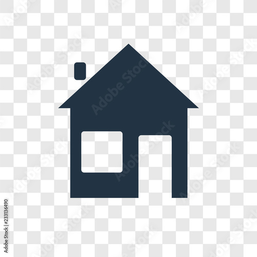 Home vector icon isolated on transparent background, Home transparency logo design