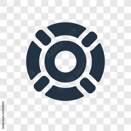 Lifesaver vector icon isolated on transparent background, Lifesaver transparency logo design