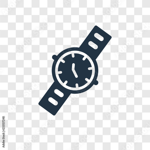 Water Resist Watch vector icon isolated on transparent background, Water Resist Watch transparency logo design