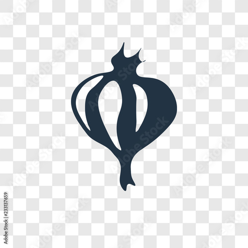 Garlic vector icon isolated on transparent background, Garlic transparency logo design