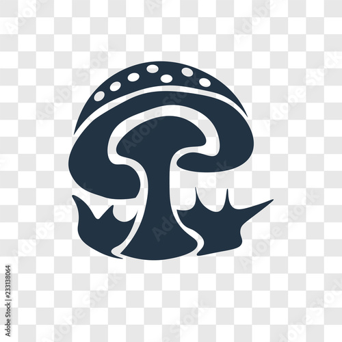 Mushroom vector icon isolated on transparent background, Mushroom transparency logo design