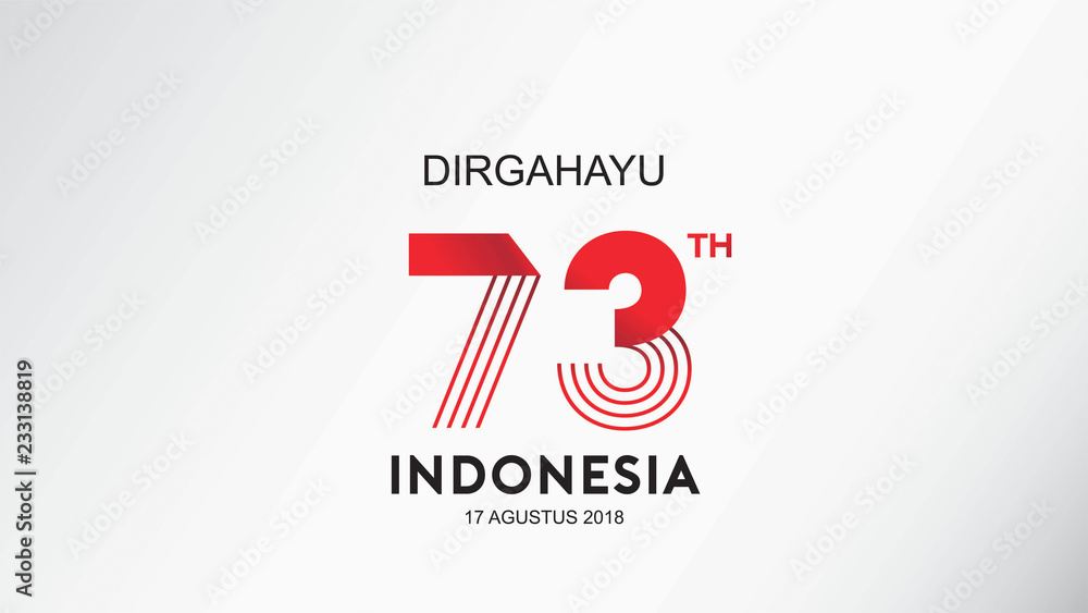 Fototapeta premium indonesia independence day design with fun concept and red white color for sale banner background