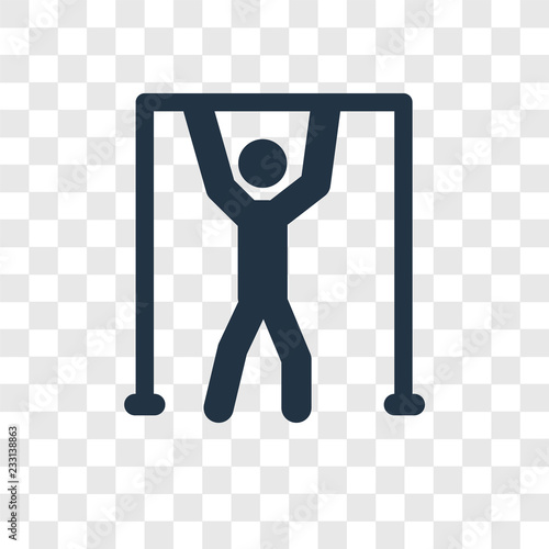 Gymnast vector icon isolated on transparent background, Gymnast transparency logo design