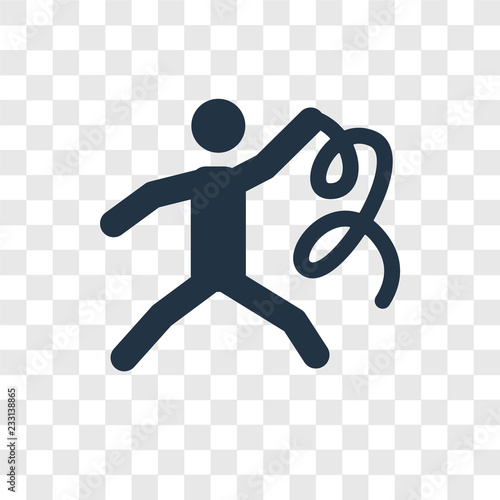 Gymnastic vector icon isolated on transparent background, Gymnastic transparency logo design