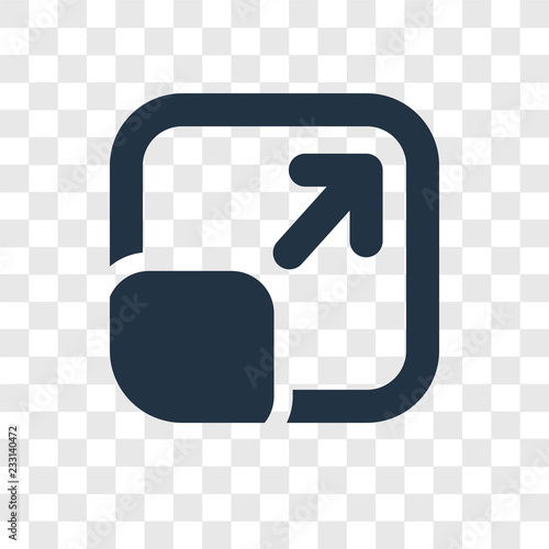 Maximize vector icon isolated on transparent background, Maximize transparency logo design