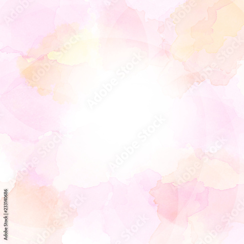 水彩絵具のにじみ（ピンクを基調色としたアブストラクト）
