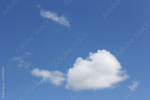 Cloud Shapes on beautiful blue sky  abstract clouds with blue sky