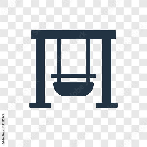 Swings vector icon isolated on transparent background, Swings transparency logo design