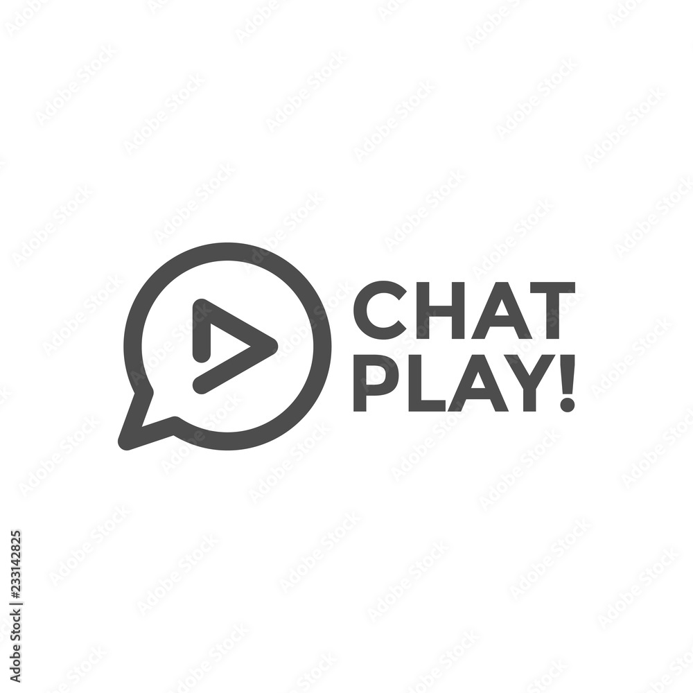 Chat play graphic design template vector illustration