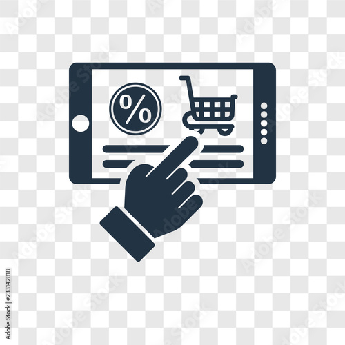 Discount vector icon isolated on transparent background, Discount transparency logo design